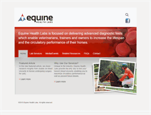 Tablet Screenshot of equinehealthlabs.com